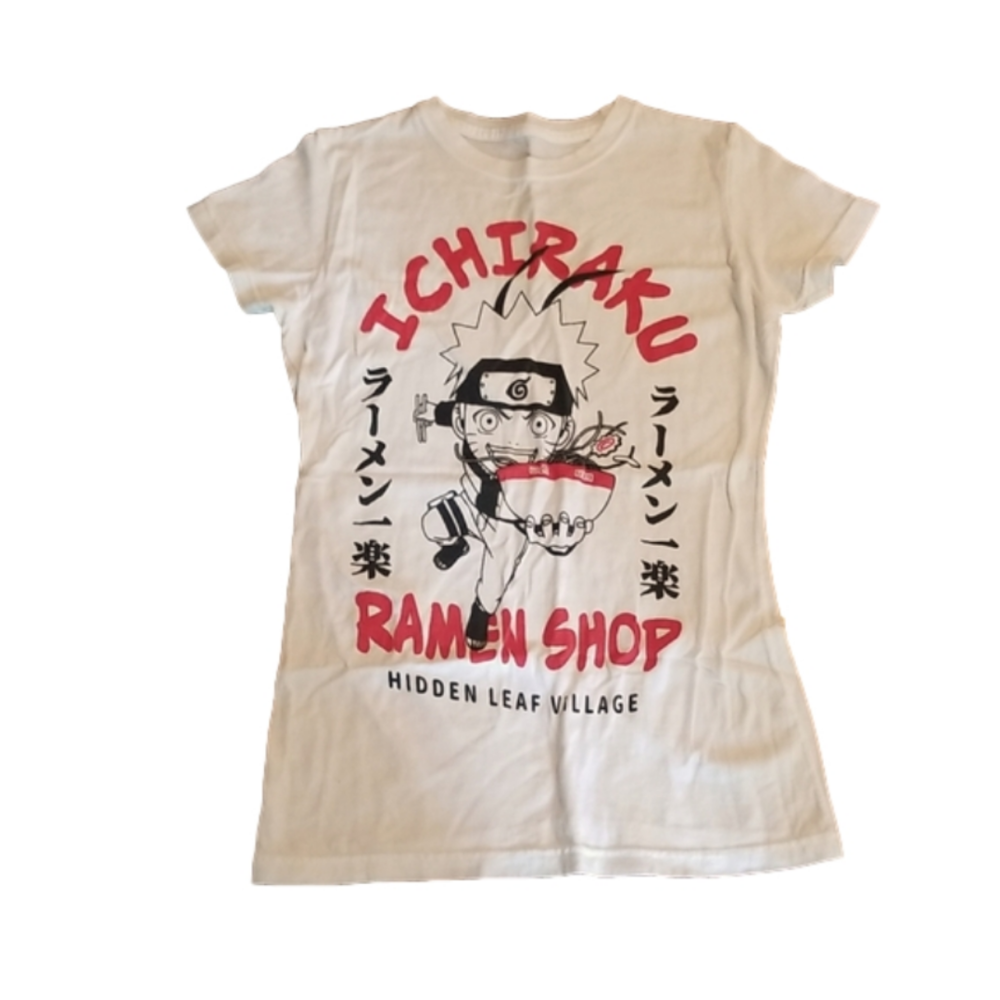 Hot Topic White Naruto 20th Anniversary T-Shirt